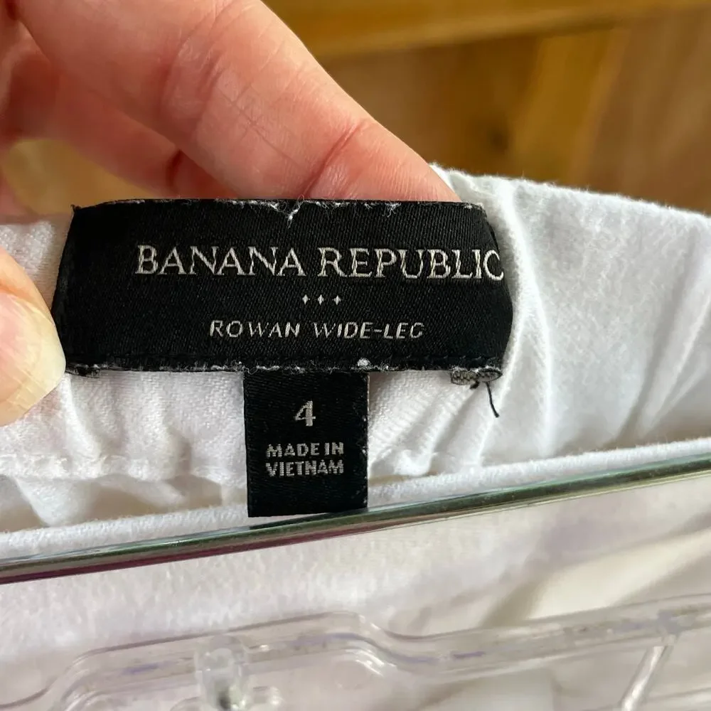 Banana Republic Factory Women's Rowan Wide Leg Linen Blend Pants Size 4